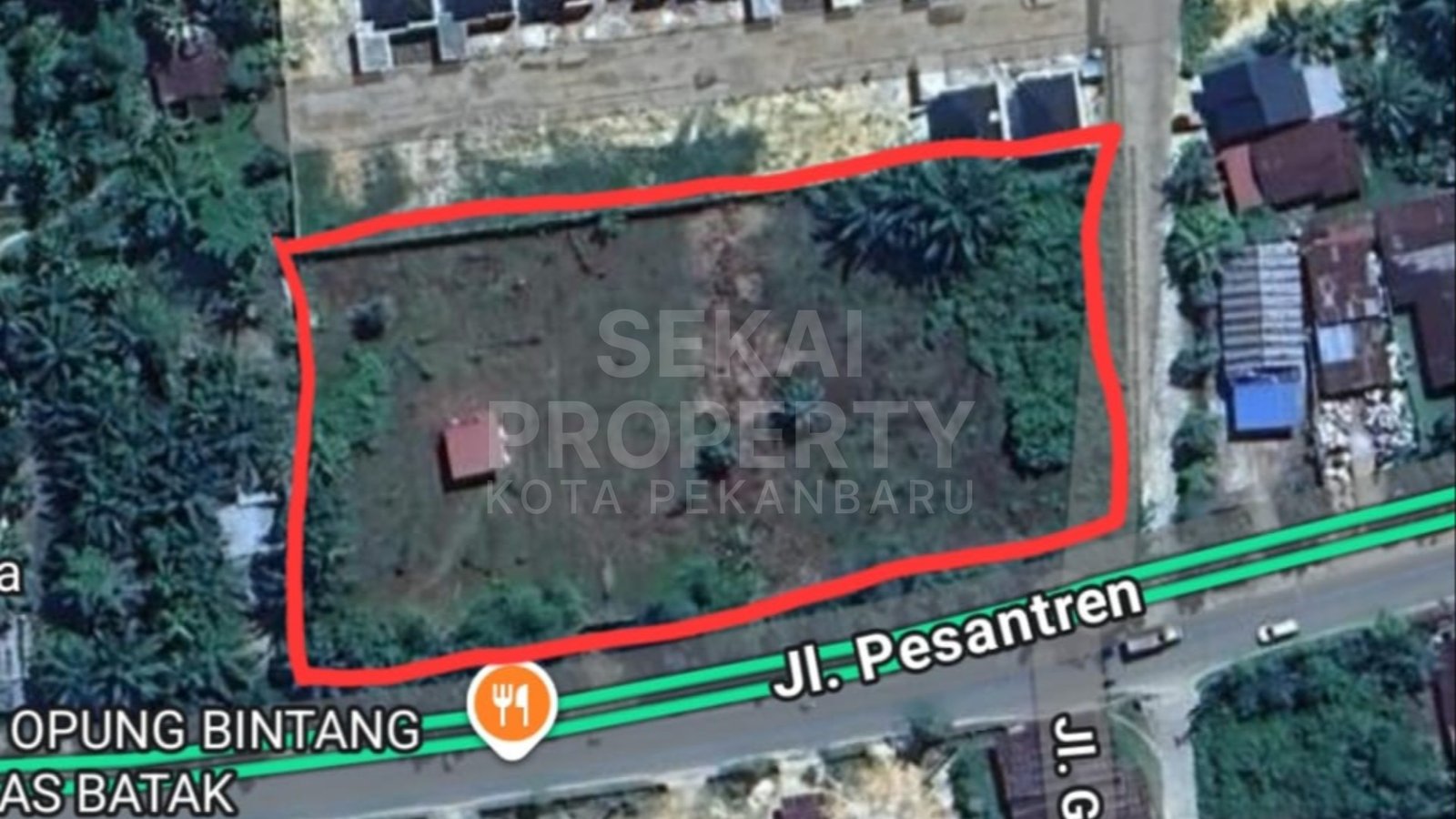 Dijual Sebidang Tanah Pinggir Jalan Pesantren Kota Pekanbaru