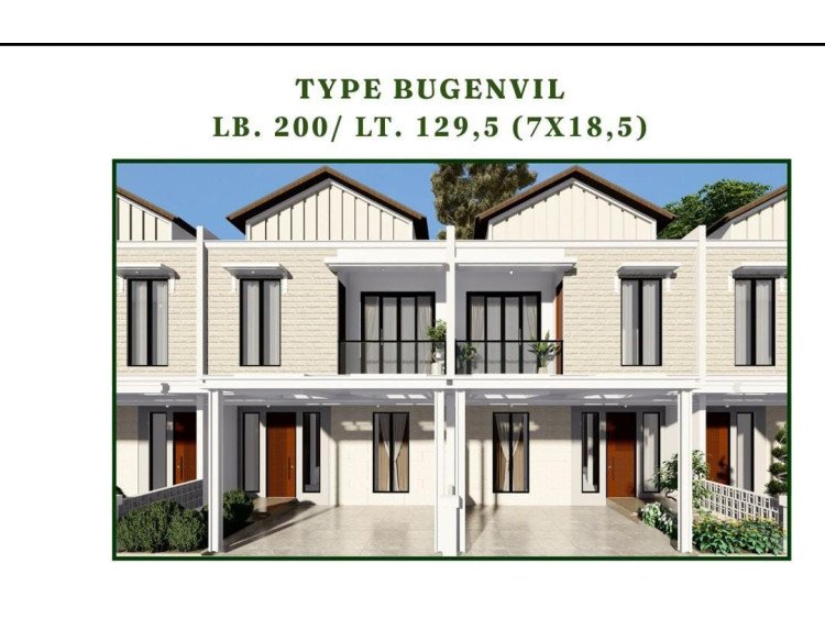 Dijual Rumah Cluster Baru Type 200 di Soekarno Hatta