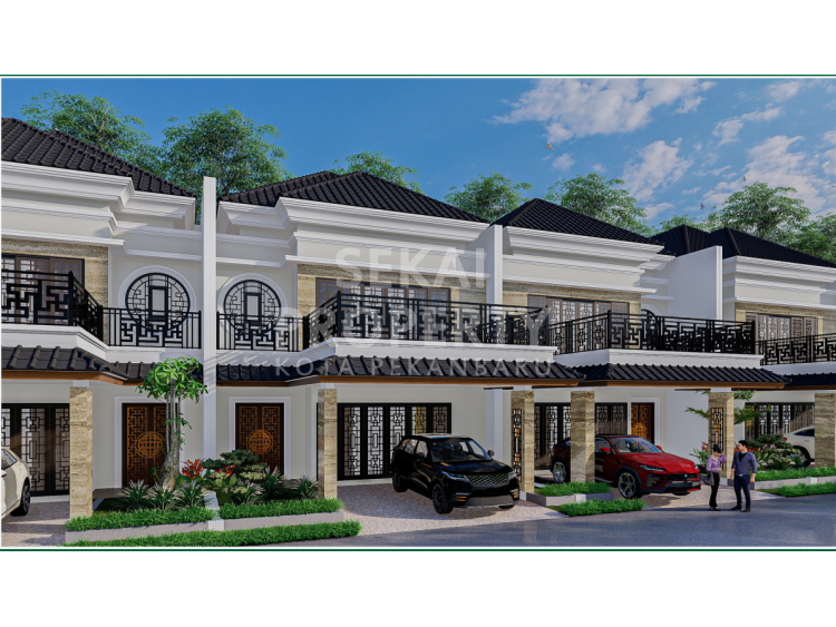 DIJUAL PERUMAHAN MEWAH KONSEP ORIENTAL LOKASI JALAN THAMRIN / SOEKARNO HATTA / ARENGKA - PEKANBARU