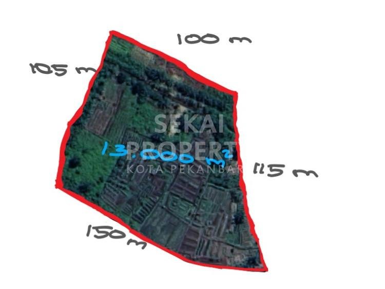 Dijual Tanah 1,3Ha di Tepi Jalan Lintas Ferry Pinang Sebatang - Perawang