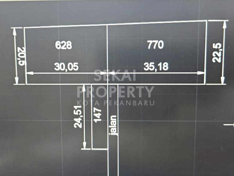 DIJUAL SEBIDANG TANAH KERAS DALAM KOTA LOKASI JL.SETIABUDI-PEKANBARU