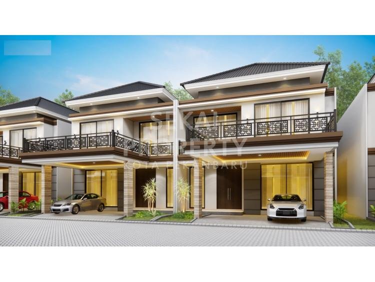 DIJUAL RUMAH CLUSTER MEWAH 2LT LOKASI TENGAH KOTA  JL. TUANKU TAMBUSAI / NANGKA - PEKANBARU