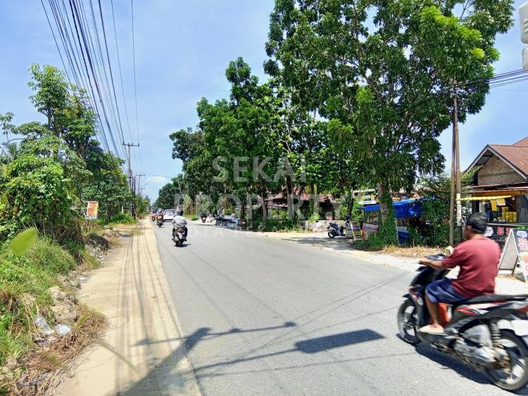 DIJUAL TANAH + BANGUNAN TOKO - JL.PESANTREN - KULIM - JL.LINTAS SUMATERA