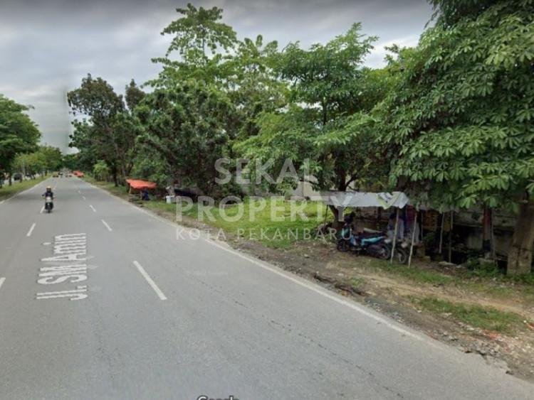 Dijual tanah tengah kota dain di tepi jalan besar Jl. SM . Amin - Pekanbaru