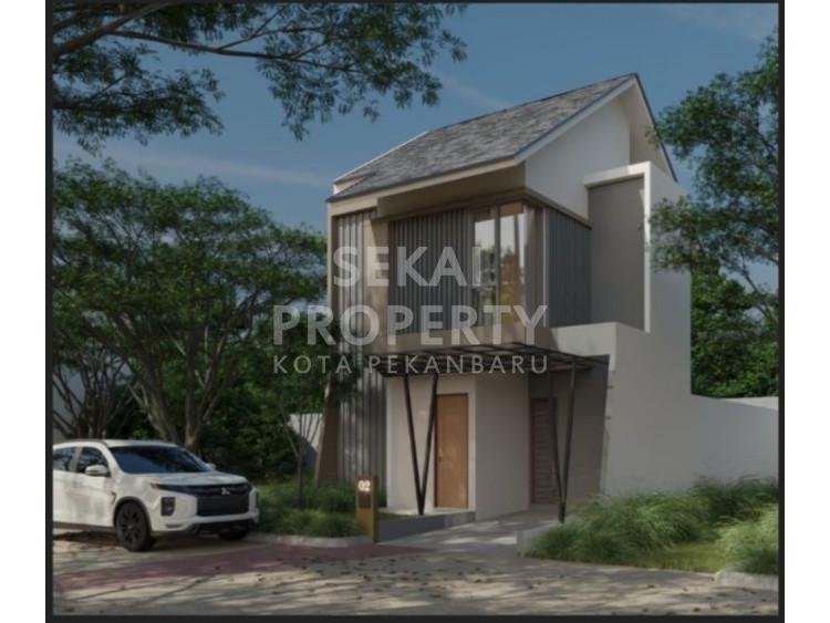 DIJUAL CLUSTER TOWN HOUSE, KONSEP TROPICAL, MODERN HOMES, LOKASI DEKAT JL. HR, SOEBRANTAS / PANAM - PEKANBARU