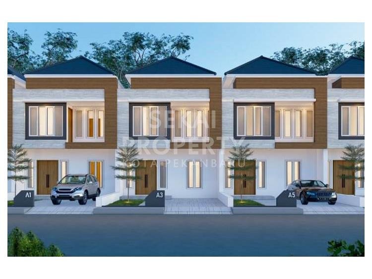 Dijual rumah mewah 2lt tengah kota lokasi Riau Ujung Jl. Karya Indah - Pekanbaru