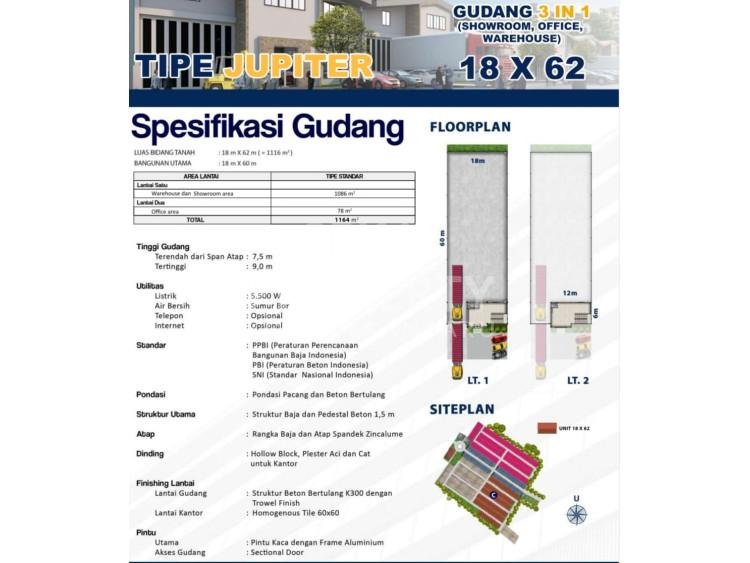 Dijual Gudang &amp; Tanah Kaplingan lokasi Lintas Timur