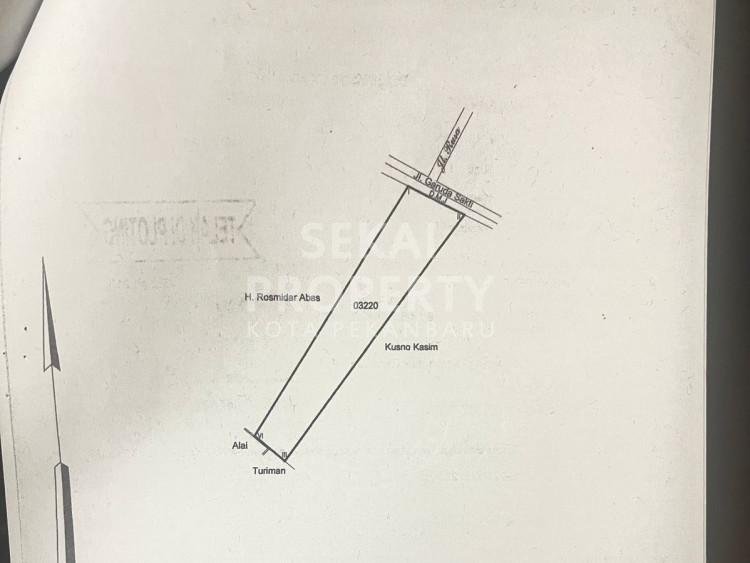 DIJUAL SEBIDANG TANAH LOKASI TEPI JALAN BESAR GARUDA SAKTI KM 8,5 - PEKANBARU