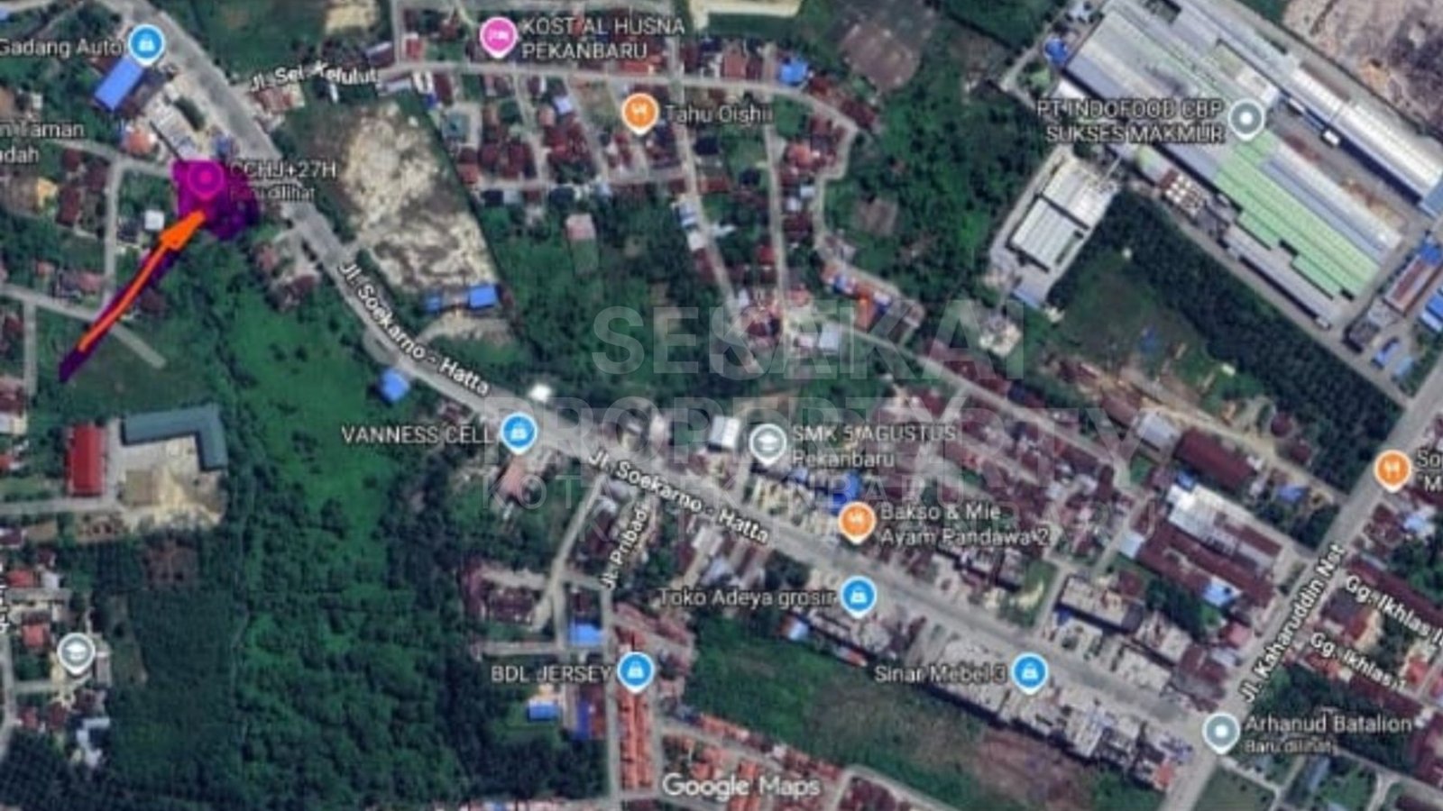 Dijual Tanah Strategis Di Pinggir Jalan Soekarno Hatta Pekanbaru