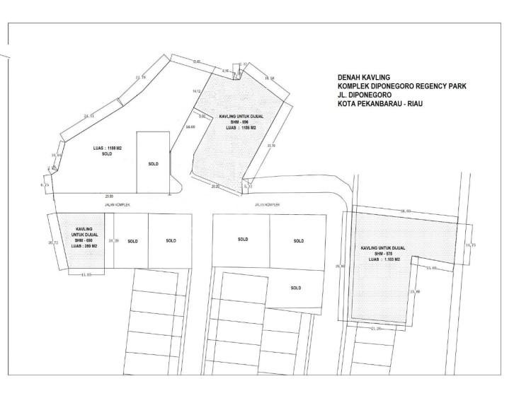 DIJUAL TANAH KAVLINGAN 3 UNIT DIPERUMAHAN MEWAH JL.DIPONEGORO