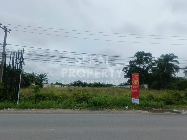 DIJUAL SEBIDANG TANAH KERAS DN SUDAH PAGAR LOKASI TEPI JALAN GARUDA SAKTI - PEKANBARU