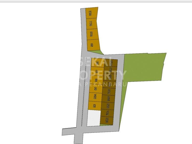 Dijual Kavling Tanah Kawasan Cluster di Jl. Sudirman