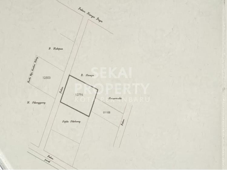 DIJUAL TANAH luas 449 m2 DEKAT JL.KARYA INDAH - JL.RIAU UJUNG Labuh Baru Barat