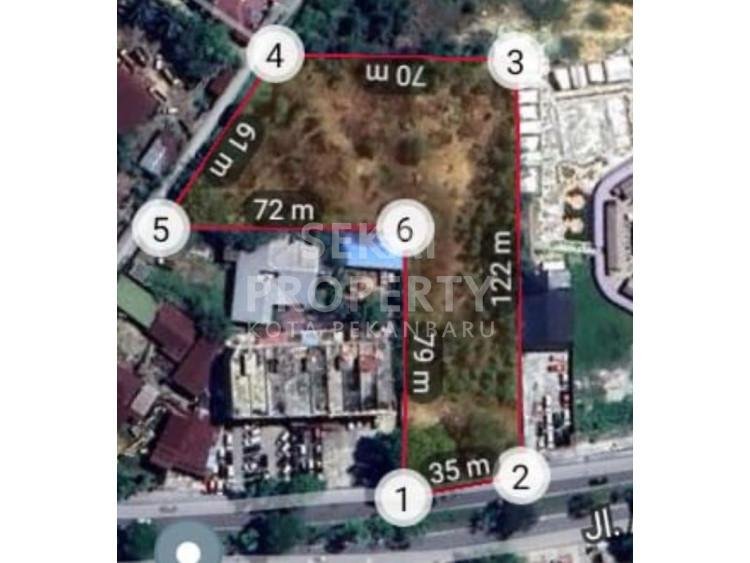 DIJUAL SEBIDANG TANAH LOKASI JL. ARIFIN AHMAD - PEKANBARU