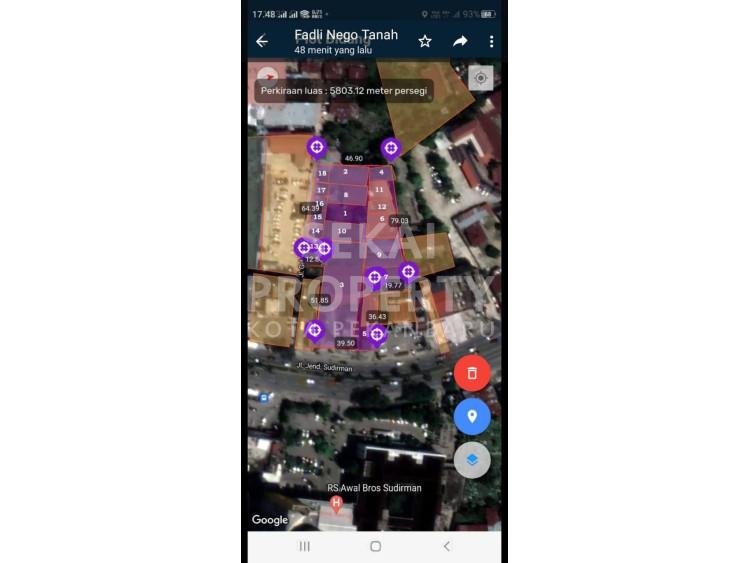 DIJUAL RUKO + TANAH + KIOS +BANGUNAN JL.JEND SUDIRMAN