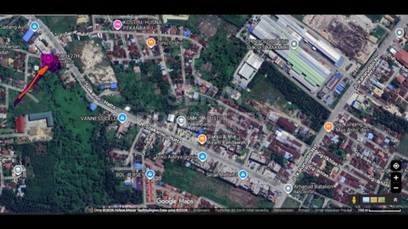 Dijual Tanah Strategis Di Pinggir Jalan Soekarno Hatta Pekanbaru